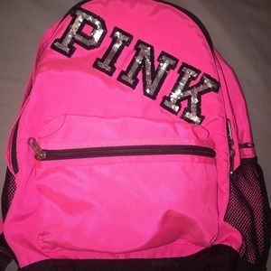 Victoria’s Secret PINK Backpack Book Bag Sequins